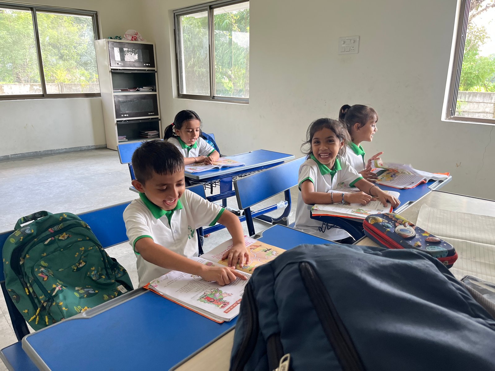 Students in class